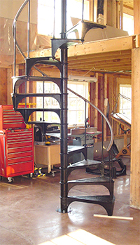 spiral stairs by Edlund Iron Works